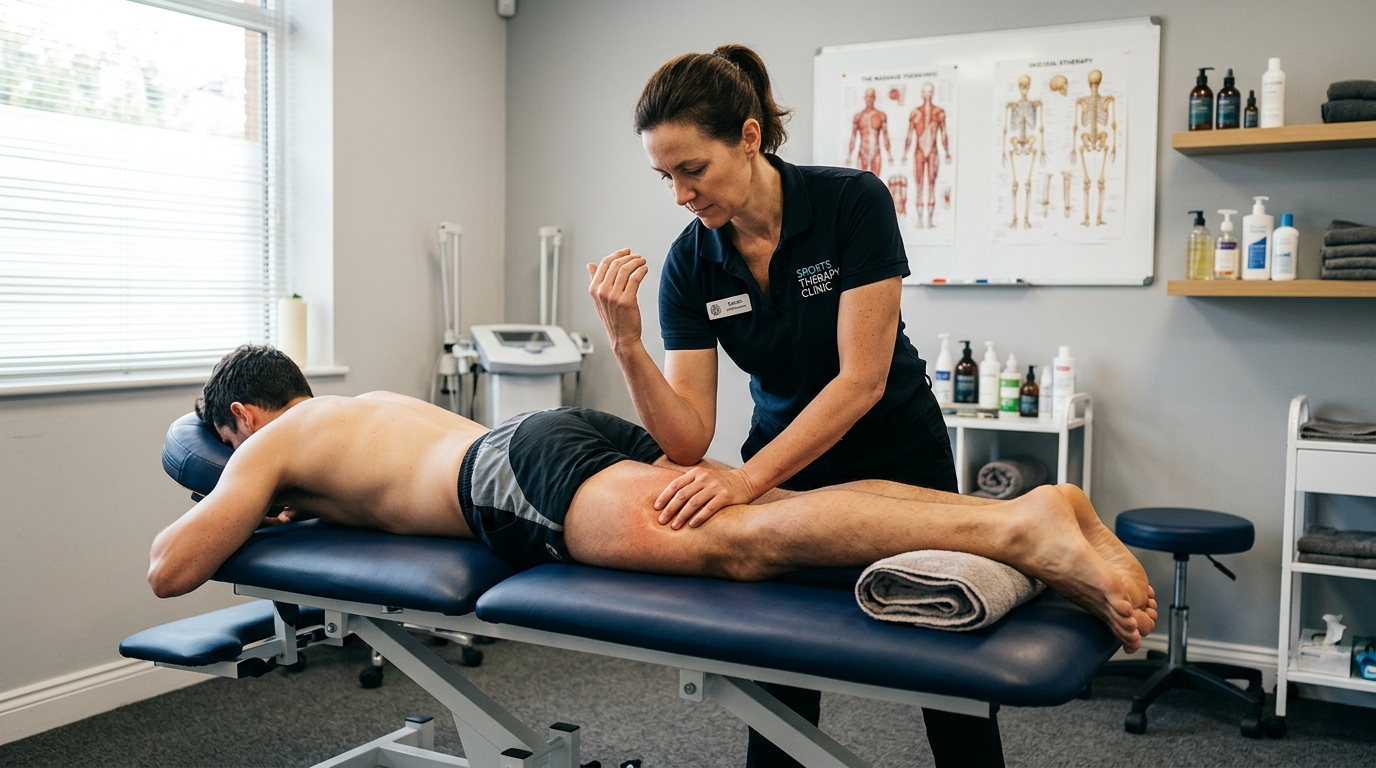 Terapia de masaje descontracturante para desgarres musculares en CDMX